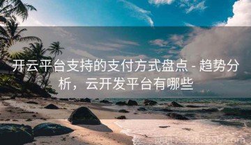 开云平台支持的支付方式盘点 - 趋势分析，云开发平台有哪些