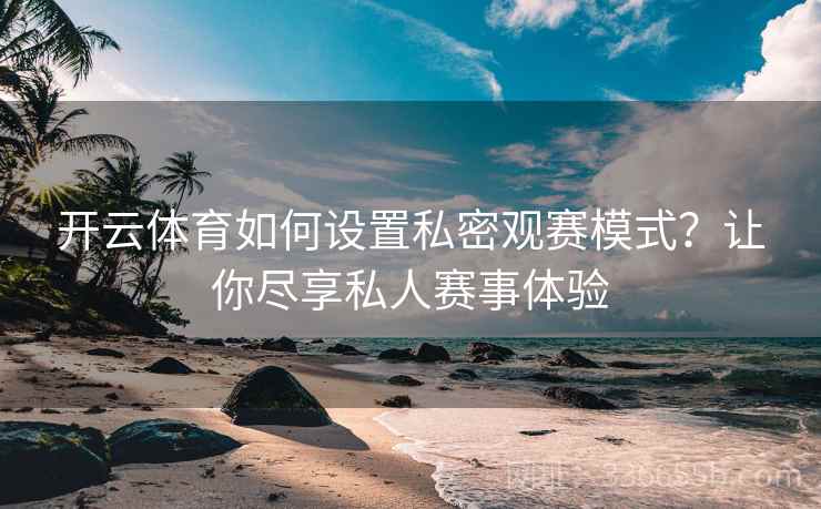 开云体育如何设置私密观赛模式？让你尽享私人赛事体验