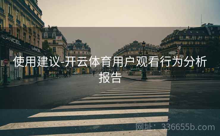 使用建议-开云体育用户观看行为分析报告