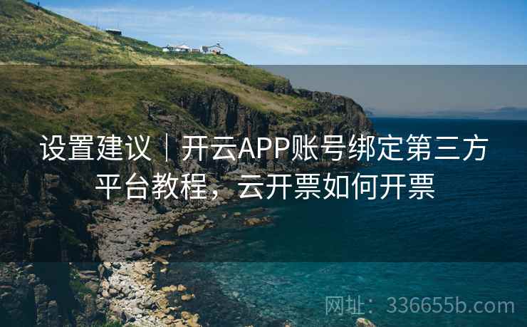 设置建议｜开云APP账号绑定第三方平台教程，云开票如何开票