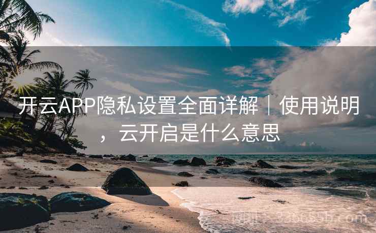 开云APP隐私设置全面详解｜使用说明，云开启是什么意思